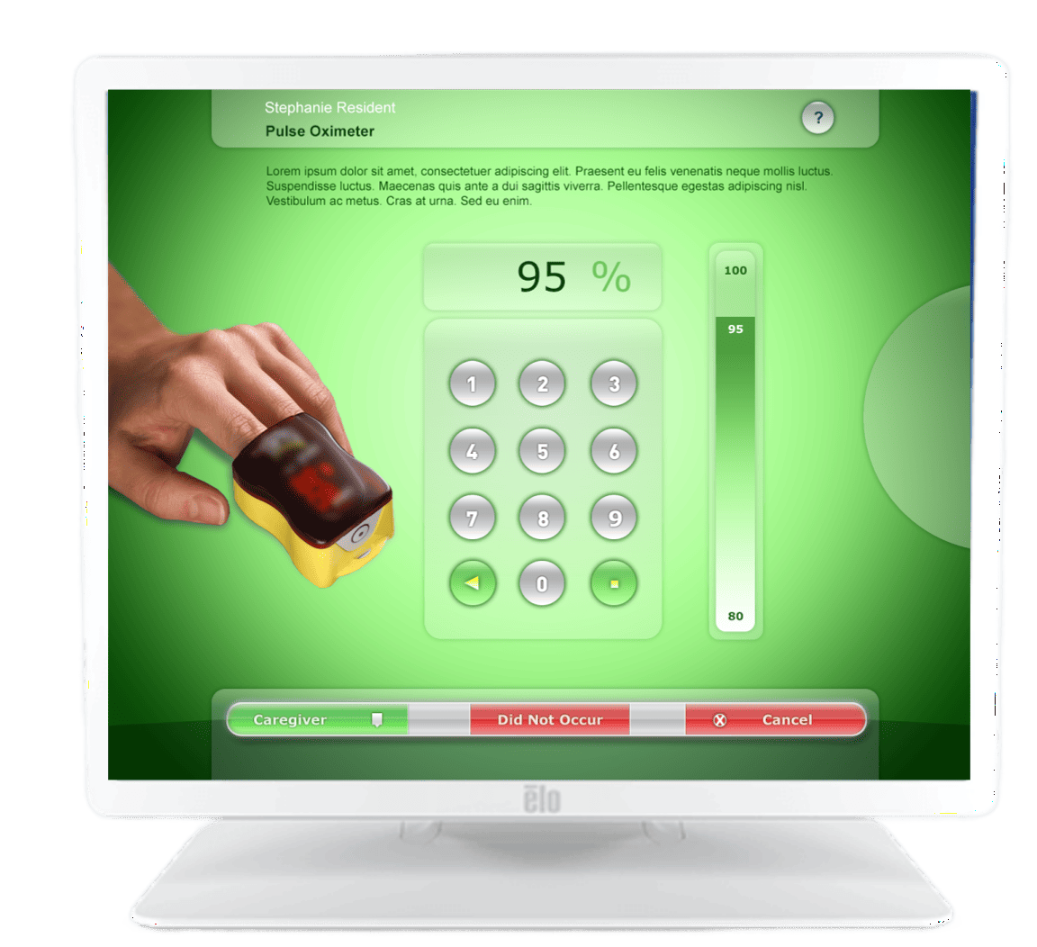 Visual status indicator showing completed patient recordings