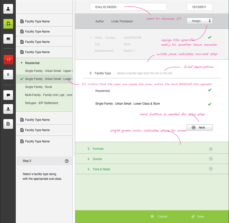 Oak Ridge data workspace screen variation 3